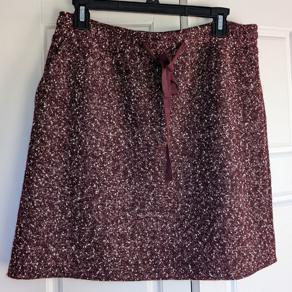 NWOT Burgundy LOFT Winter Skirt